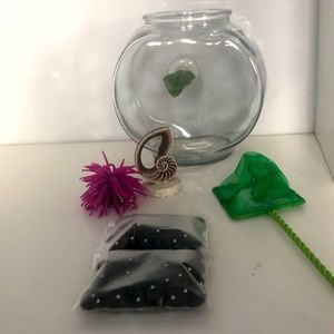2 gallon fish tank and other items